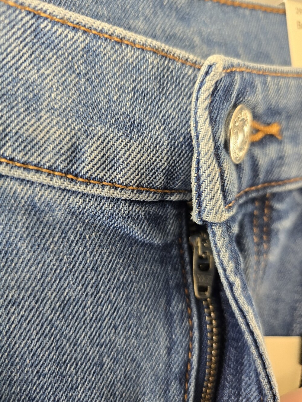 Calvin Klein Barrel Jeans Runaway Blue NWT Size 29 R High Rise Loose Fit Taper - Picture 6 of 15